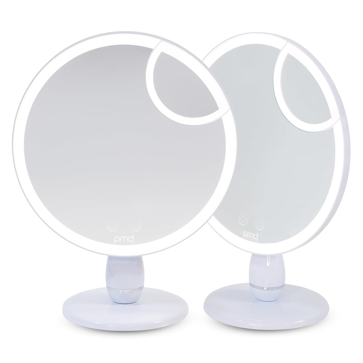 PMD Reflect Pro - Premium Beauty LED Mirror with TriLume Technology & Handheld Capabilities - Three Light Modes - 360° Rotation, 90° Tilt, & 5x Magnification - Travel Ready