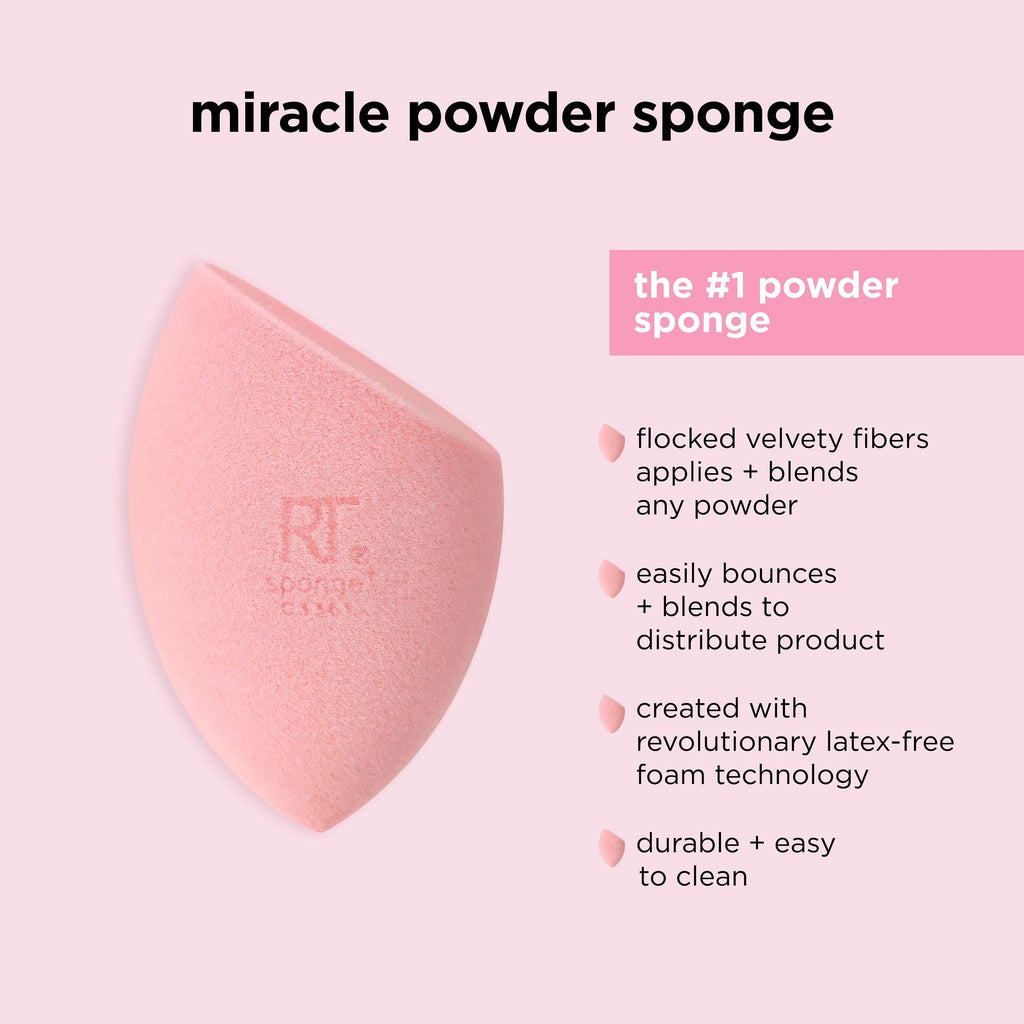 Real Techniques Miracle Complexion Sponge, 4 Pack, Makeup Blending Sponges | Makeup sponges for foundation, 3-point design, foundation applicator, latex-free beauty sponge