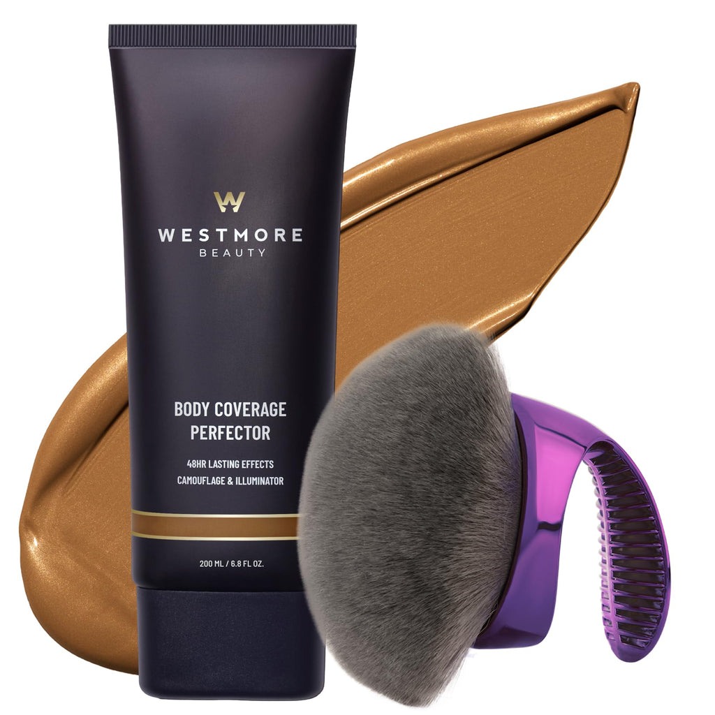 Westmore Beauty Body Coverage Perfector & Brush - Waterproof Leg Makeup- 2N