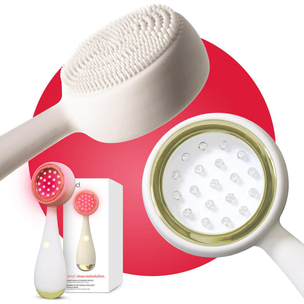 PMD Beauty Clean Facial Cleansing Brush – Waterproof Silicone Face Cleanser with Sonic Technology