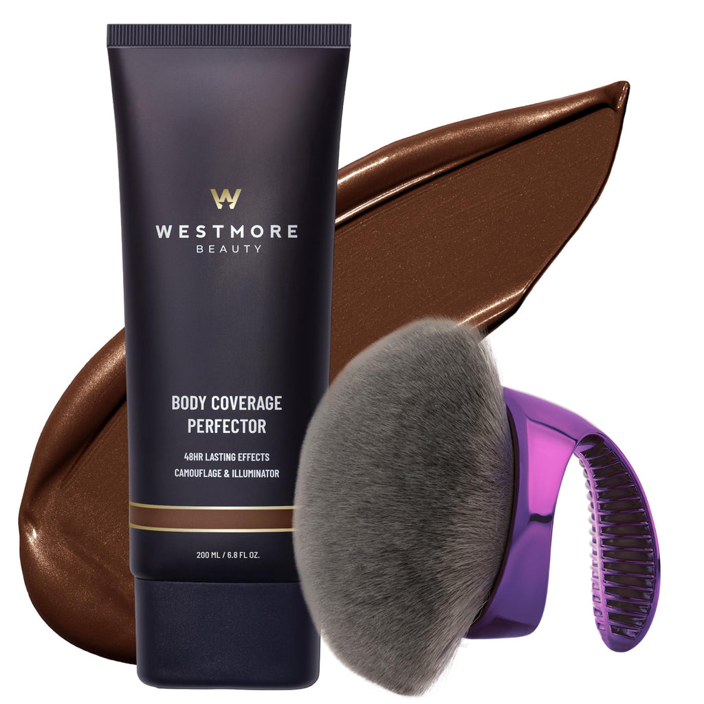 Westmore Beauty Body Coverage Perfector & Brush - Waterproof Leg Makeup- 2N