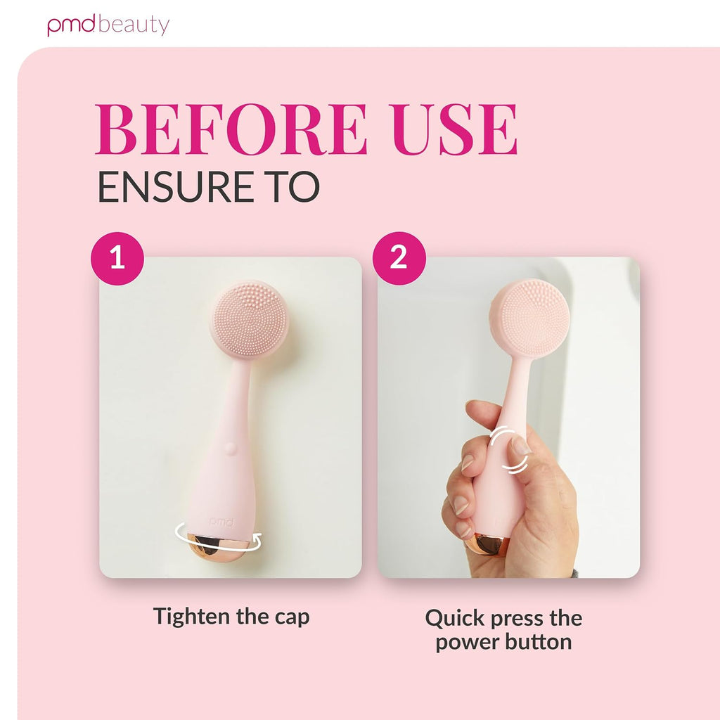 PMD Beauty Clean Facial Cleansing Brush – Waterproof Silicone Face Cleanser with Sonic Technology