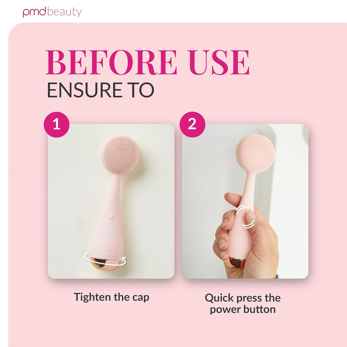 PMD Beauty Clean Facial Cleansing Brush – Waterproof Silicone Face Cleanser with Sonic Technology