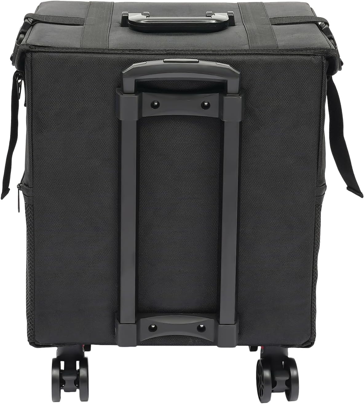 16.54in Rolling Makeup Case, Multifuctional Soft Sided Make up Train Case, Multi-tier Makeup Suitcase with Wheels for Makeup Artist Nail Technician and Hairstylist