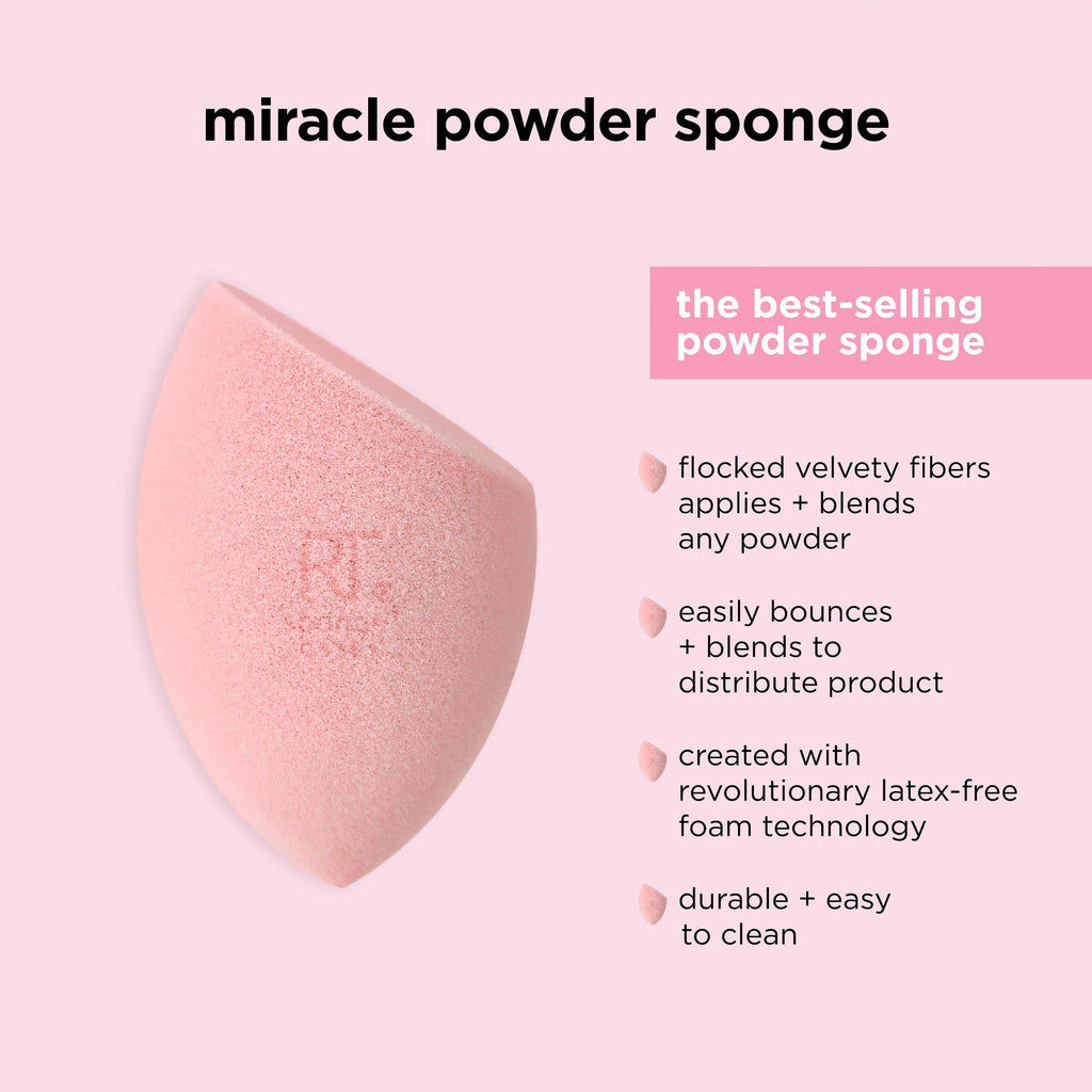 Real Techniques Miracle Complexion Sponge, 4 Pack, Makeup Blending Sponges | Makeup sponges for foundation, 3-point design, foundation applicator, latex-free beauty sponge