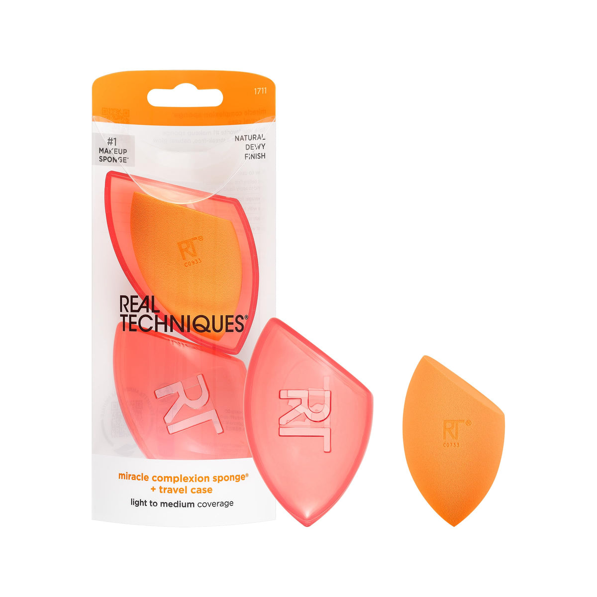 Real Techniques Miracle Complexion Sponge, 4 Pack, Makeup Blending Sponges | Makeup sponges for foundation, 3-point design, foundation applicator, latex-free beauty sponge
