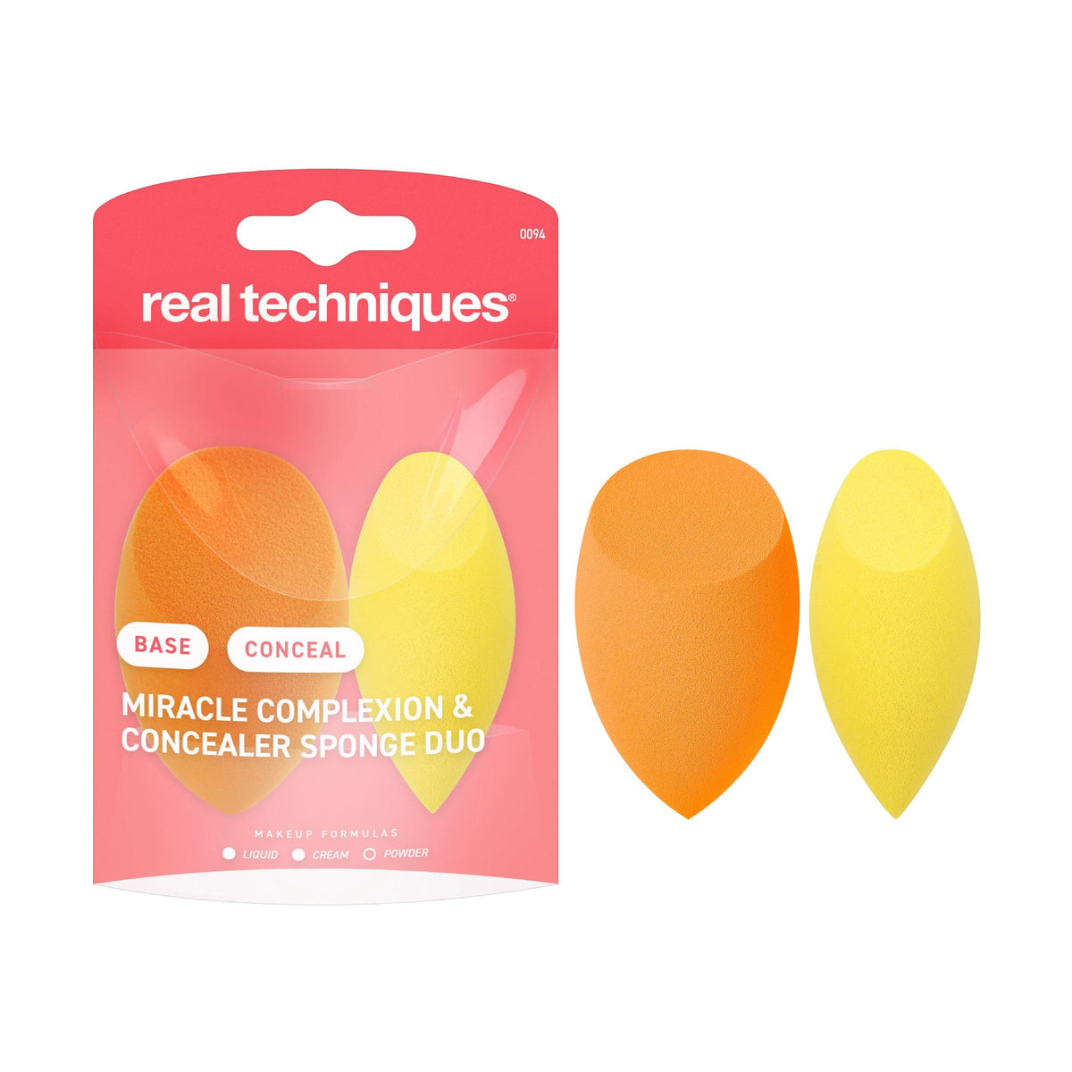 Real Techniques Miracle Complexion Sponge, 4 Pack, Makeup Blending Sponges | Makeup sponges for foundation, 3-point design, foundation applicator, latex-free beauty sponge