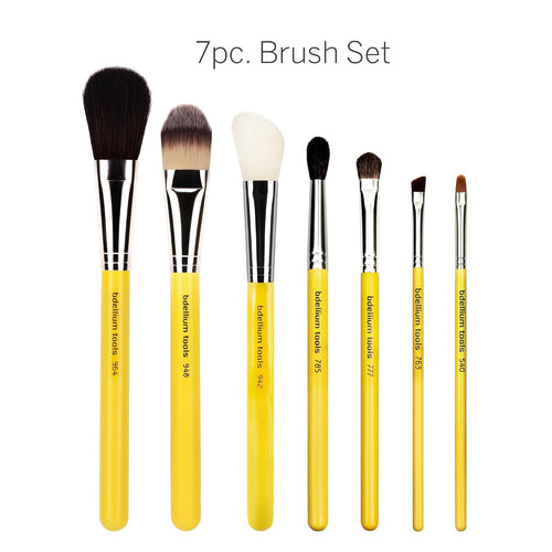 Bdellium Tools Professional Makeup Brush Studio Series - Basic 7pc. Brush Set with Roll-Up Pouch