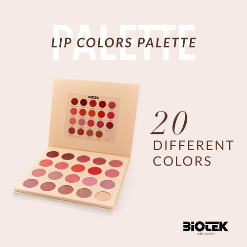 BIOTEK PMU Tester Palette – Brows and Lip Pigment Colors for Permanent Makeup & Microblading – Color Preview Tool for Professional Results (Lips Palette)