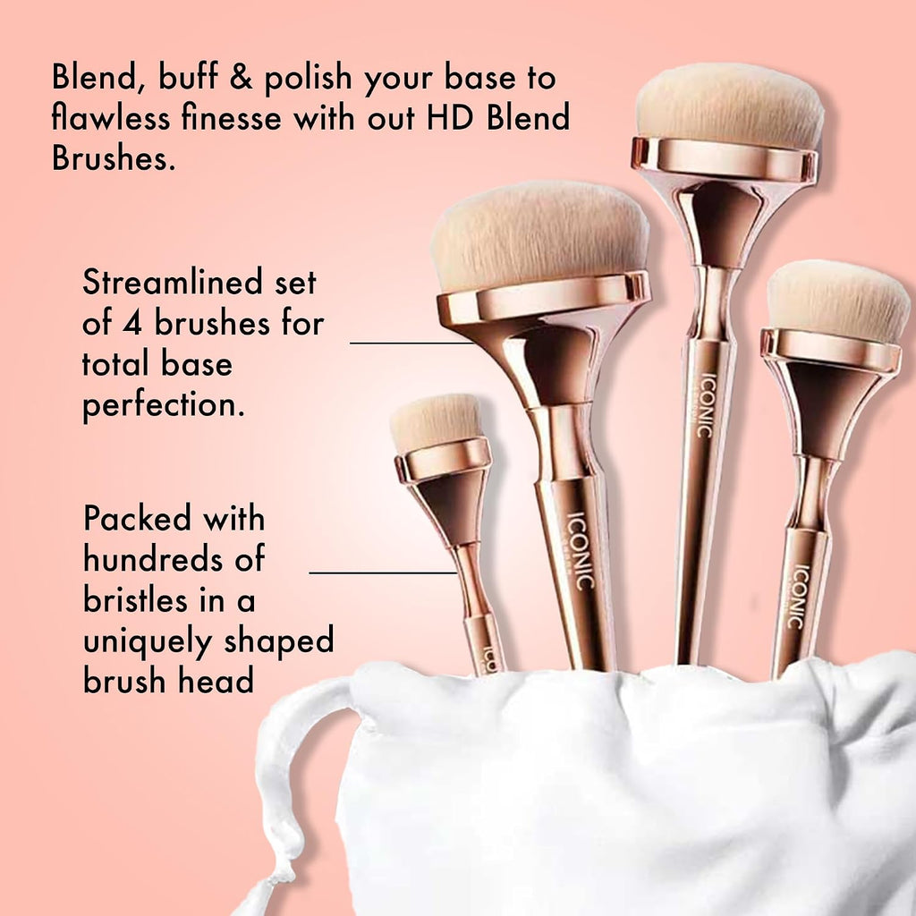 ICONIC LONDON HD Blend Brush Set | Luxury Makeup Brushes, Buff & Blend