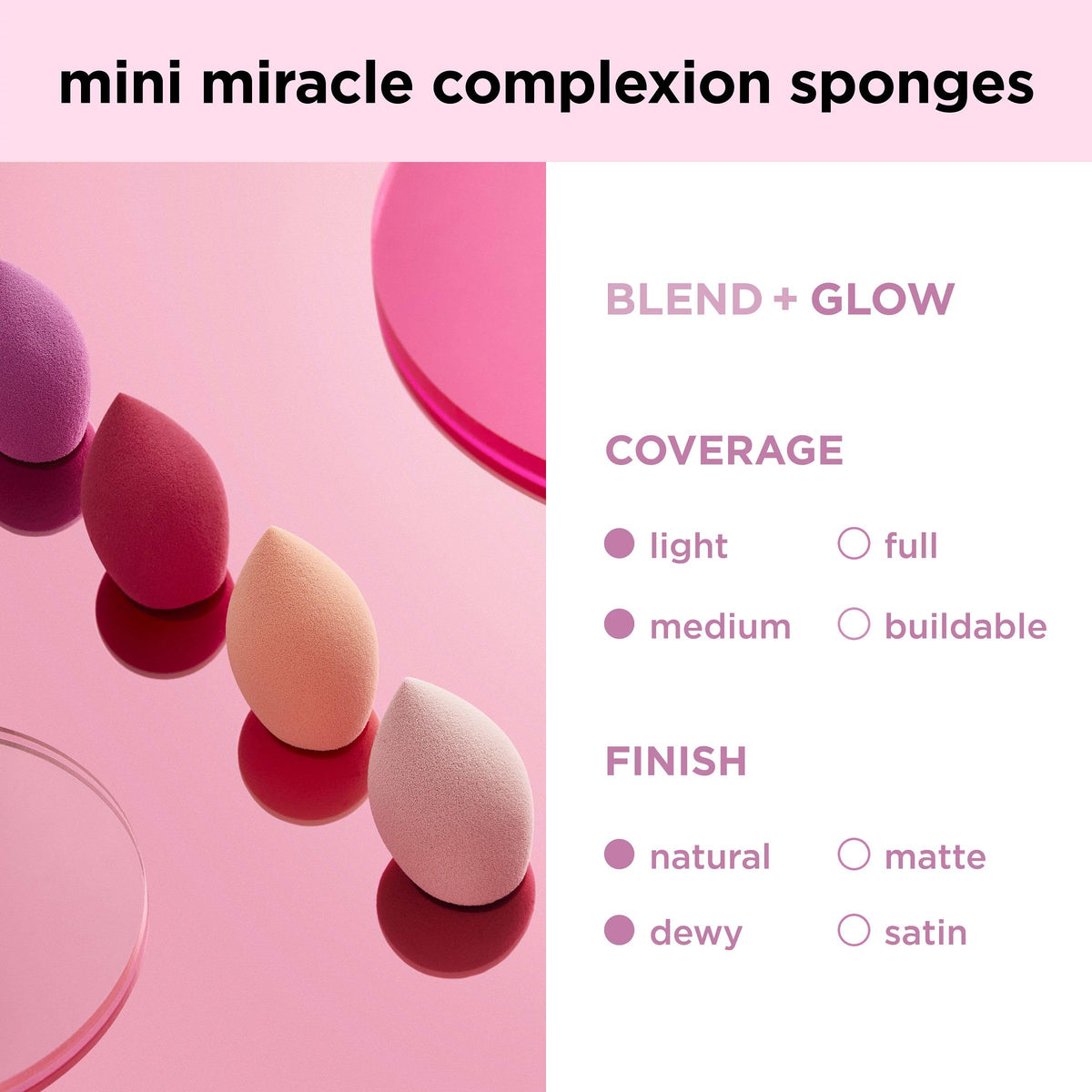Real Techniques Miracle Complexion Sponge, 4 Pack, Makeup Blending Sponges | Makeup sponges for foundation, 3-point design, foundation applicator, latex-free beauty sponge