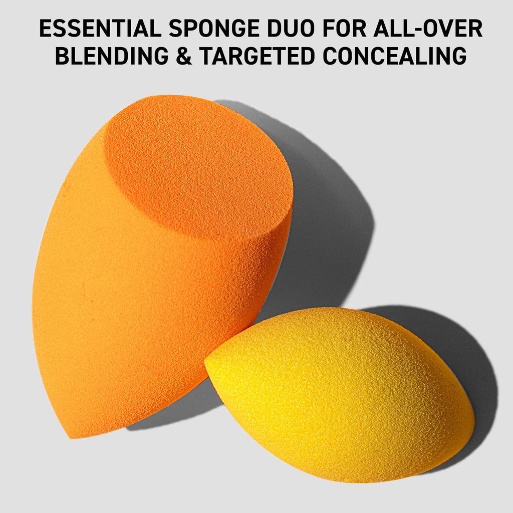 Real Techniques Miracle Complexion Sponge, 4 Pack, Makeup Blending Sponges | Makeup sponges for foundation, 3-point design, foundation applicator, latex-free beauty sponge