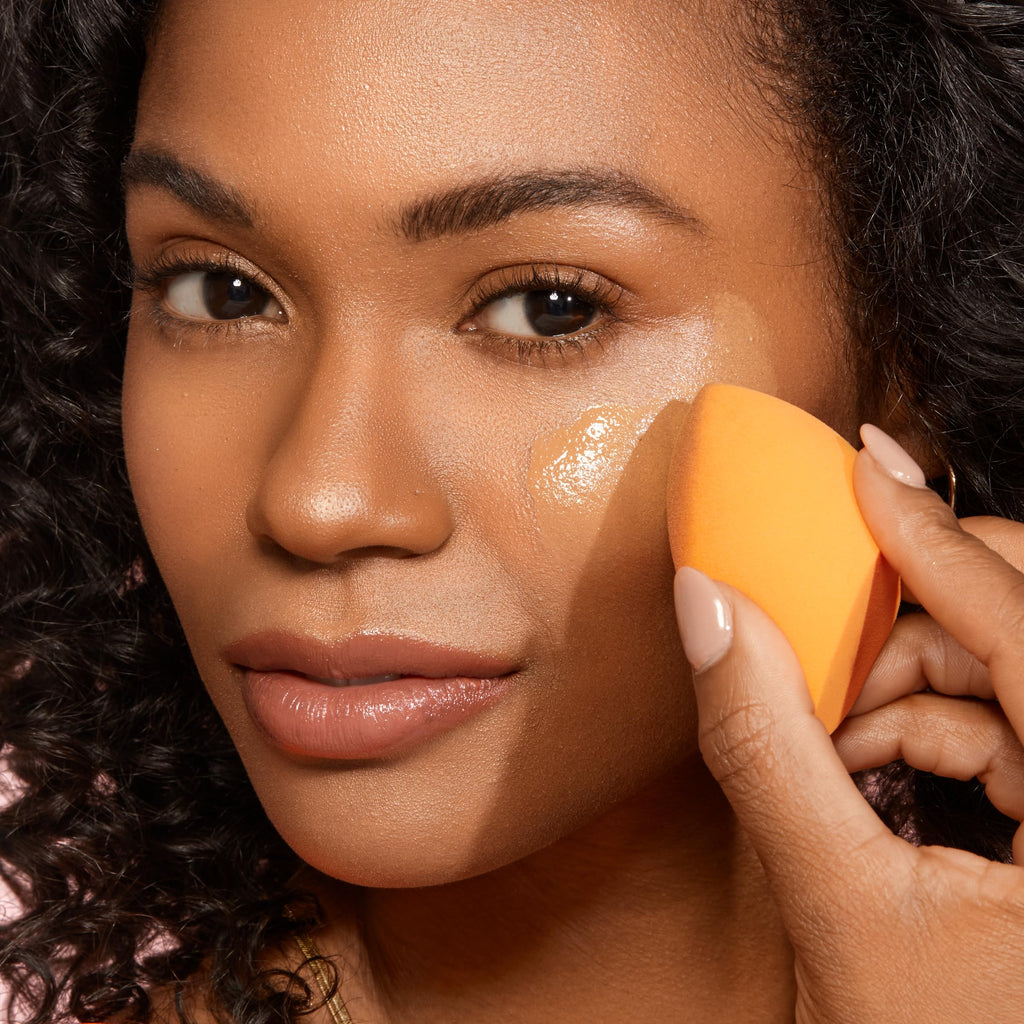 Real Techniques Miracle Complexion Sponge, 4 Pack, Makeup Blending Sponges | Makeup sponges for foundation, 3-point design, foundation applicator, latex-free beauty sponge